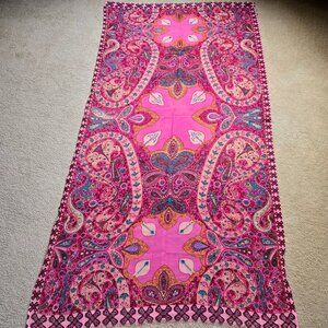 NWOT Pink Woven Wool Scarf